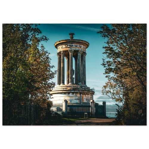 Calton Hill Monument | Edinburgh Scotland Acropolis Neoclassical Architecture | Landmark Photography | Premium Matte Paper Poster