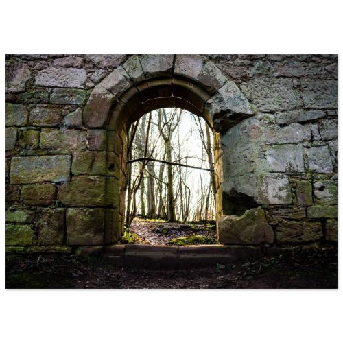 Yester Castle Gate | Ancient Archway and Stonework | Historical Photography | Premium Matte Paper Poster