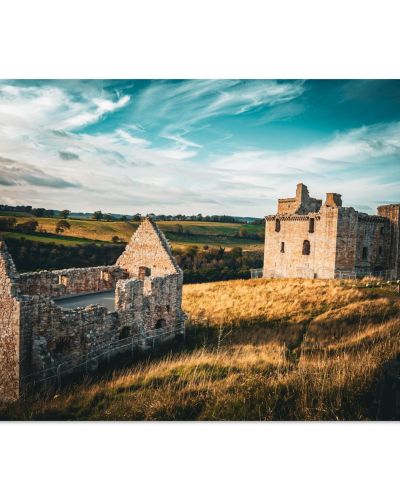 Crichton Castle | Medieval Scottish Ruins in the Countryside | Historical Landscape | Premium Matte Paper Poster