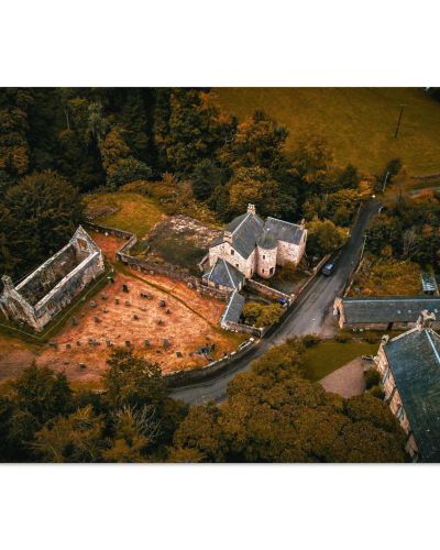 Temple Village | Historic First Headquarters of the Knights Templar in Scotland | Historical Art | Premium Matte Paper Poster