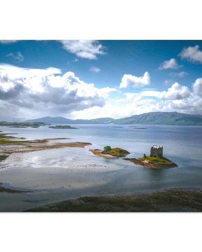 Castle Stalker | Dramatic Highland Fortress on the Water | Fine Art Print | Premium Matte Paper Poster
