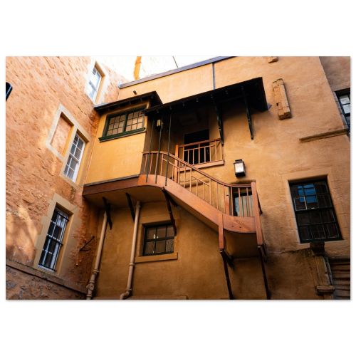 Riddles Court Historic Courtyard | 16th Century Old Town Edinburgh Scotland | Architectural Photography | Premium Matte Paper Poster