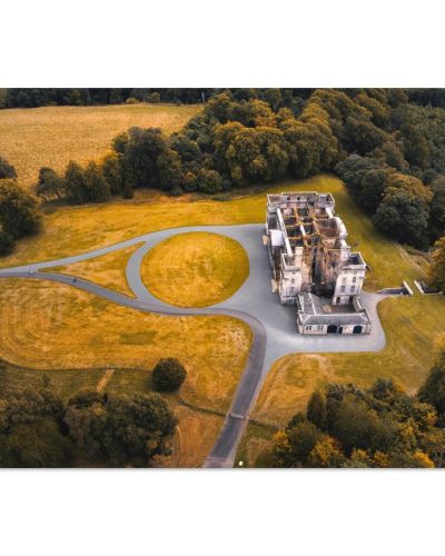 Penicuik Estate Overview | Aerial View of Woodland Paths & Countryside | Drone Photography | Premium Matte Paper Poster