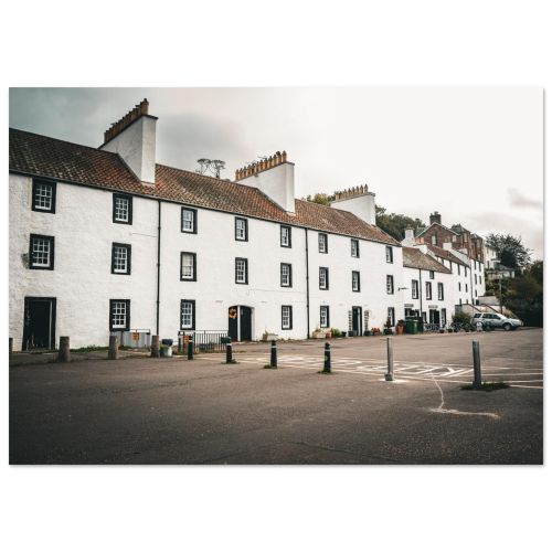 Cramond Historic Houses | 17th Century Village Edinburgh Firth of Forth Scotland | Architectural Photography | Premium Matte Paper Poster
