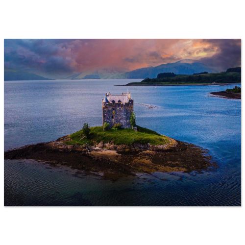 Castle Stalker | Highland Fortress on a Tidal Isle | Landscape Photography | Premium Matte Paper Poster