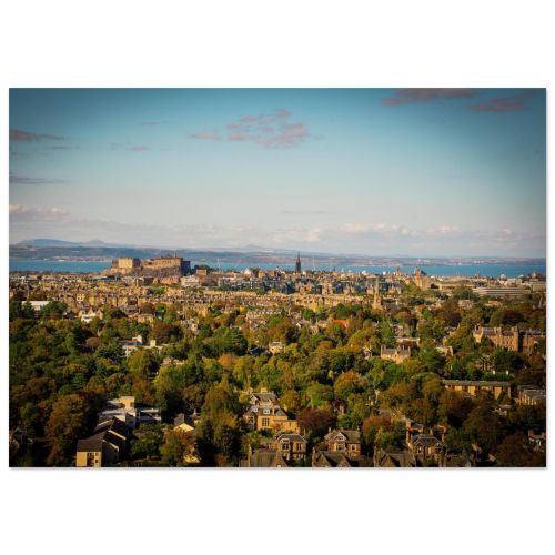 Historic Edinburgh Castle Photo Print | Old Town Royal Mile Scotland Skyline Wall Art | Premium Matte Paper Poster