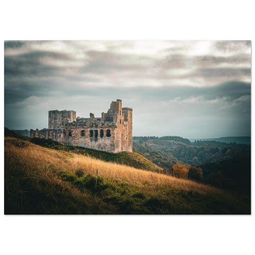 Crichton Castle | Medieval Ruins in Autumn Colors | Landscape Photography | Premium Matte Paper Poster