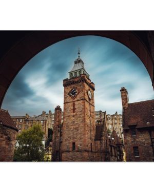 Dean Village Edinburgh Wall Art | Water of Leith Well Court Photography | Historic Scottish Architecture Print | Premium Matte Paper Poster