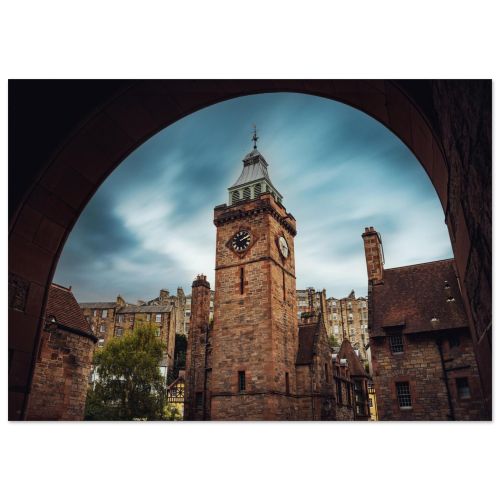 Dean Village Edinburgh Wall Art | Water of Leith Well Court Photography | Historic Scottish Architecture Print | Premium Matte Paper Poster