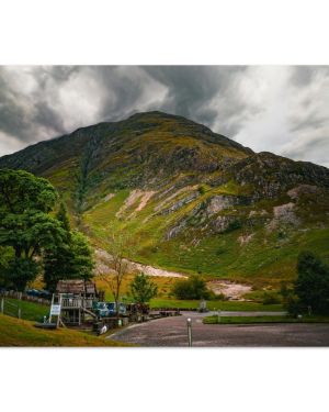 Sgorr nam Fiannaidh Mountain Peak | Scottish Highlands Glencoe Dramatic Landscape | Highland Valley Photography | Premium Matte Paper Poster