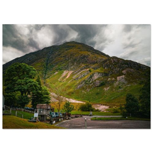 Sgorr nam Fiannaidh Mountain Peak | Scottish Highlands Glencoe Dramatic Landscape | Highland Valley Photography | Premium Matte Paper Poster