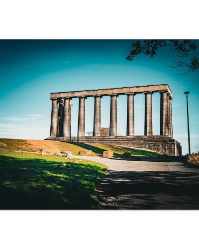 Calton Hill National Monument | Athens of the North Edinburgh Scotland Neoclassical Architecture | Landmark Photography | Premium Matte Paper Poster