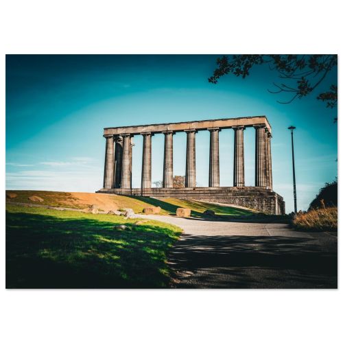 Calton Hill National Monument | Athens of the North Edinburgh Scotland Neoclassical Architecture | Landmark Photography | Premium Matte Paper Poster