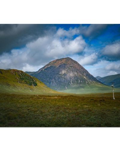 Buachaille Etive Mòr Mountain Peak | Scottish Highlands Glen Coe Dramatic Landscape | Highland Wilderness Photography | Premium Matte Paper Poster