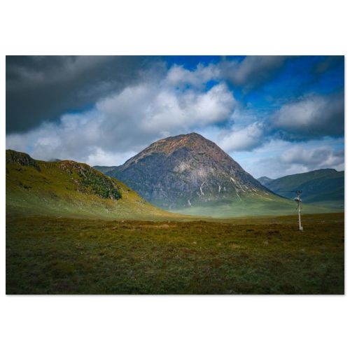 Buachaille Etive Mòr Mountain Peak | Scottish Highlands Glen Coe Dramatic Landscape | Highland Wilderness Photography | Premium Matte Paper Poster