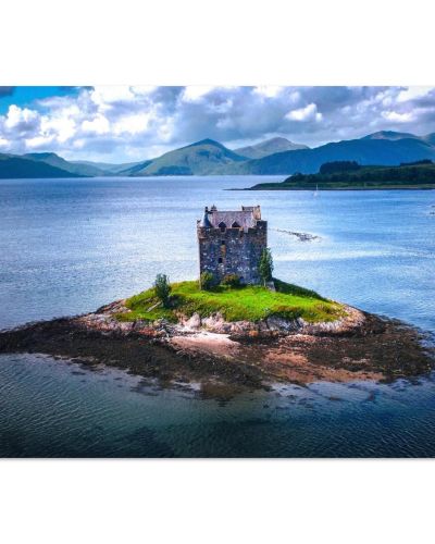 Castle Stalker Sentinel | Iconic Highland Fortress on a Tidal Isle | Landscape Photography | Premium Matte Paper Poster
