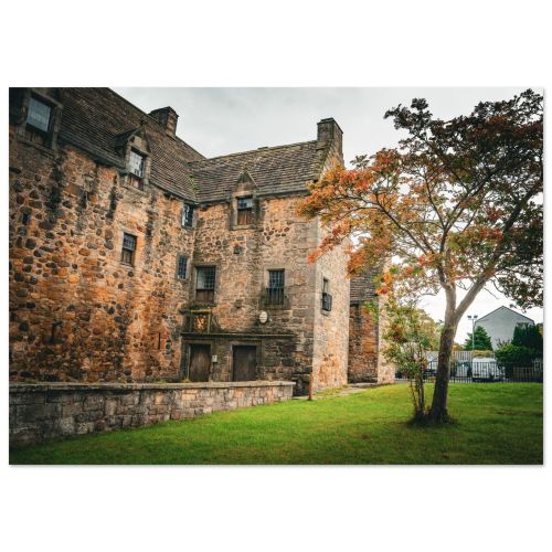 Stenhouse Mansion Historic Tower House | 16th Century Edinburgh Scotland Architecture | Heritage Photography | Premium Matte Paper Poster