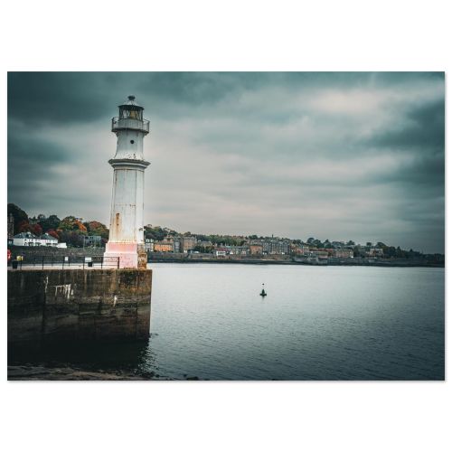 Newhaven Lighthouse | Historic Beacon on a Moody Autumn Day | Coastal Photography | Premium Matte Paper Poster