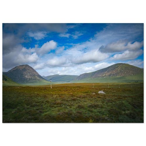 Buachaille Etive Mòr Pyramid Peak | Scottish Highlands Glen Coe Gateway Mountain | Dramatic Wilderness Photography | Premium Matte Paper Poster
