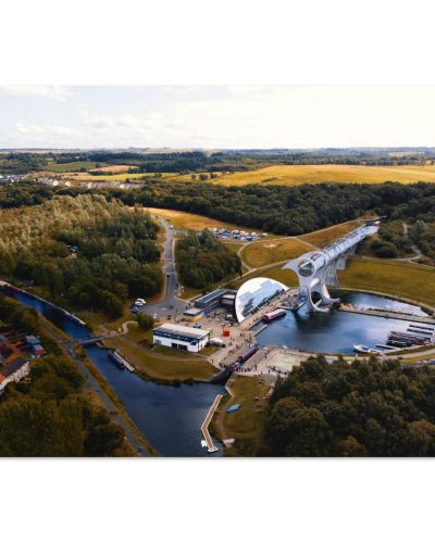 Falkirk Wheel Engineering Marvel | Unique Boat Lift on the Forth  Clyde Canal | Industrial Photography | Premium Matte Paper Poster