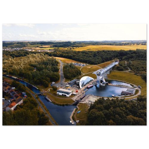 Falkirk Wheel Engineering Marvel | Unique Boat Lift on the Forth  Clyde Canal | Industrial Photography | Premium Matte Paper Poster
