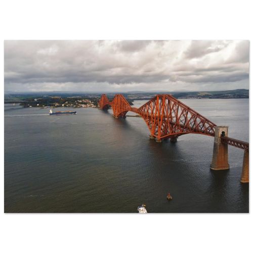 Forth Bridge Iron Giant | Historic Railway Engineering Marvel | Black & White Photography | Premium Matte Paper Poster