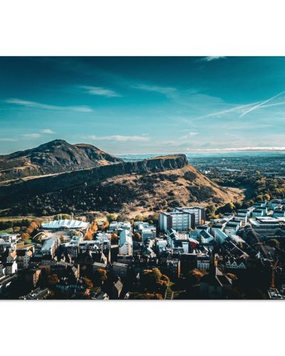Arthur’s Seat and Salisbury Crags | Holyrood Park Edinburgh Scotland Volcanic Landscape | Mountain Photography | Premium Matte Paper Poster