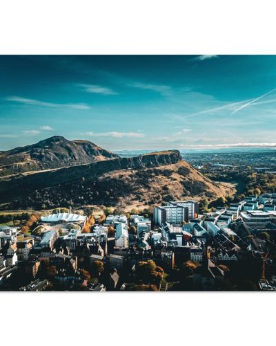 Arthur’s Seat and Salisbury Crags | Holyrood Park Edinburgh Scotland Volcanic Landscape | Mountain Photography | Premium Matte Paper Poster