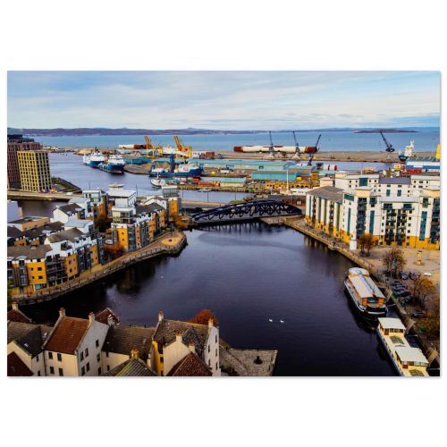 Leith shore & docks| Firth of Forth View Edinburgh Wall Art | Premium Matte Paper Poster